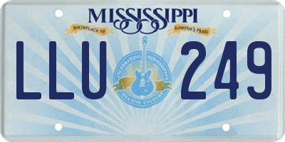 MS license plate LLU249