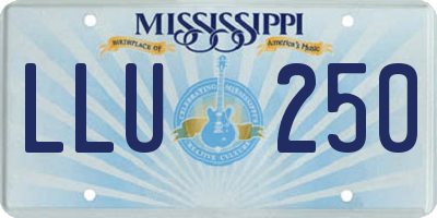 MS license plate LLU250