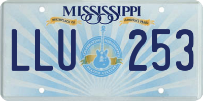MS license plate LLU253