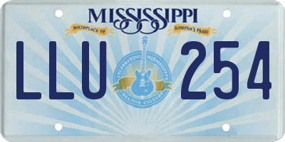 MS license plate LLU254