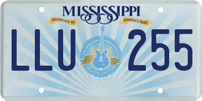 MS license plate LLU255