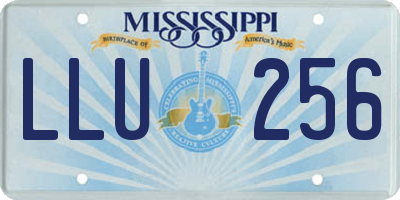 MS license plate LLU256