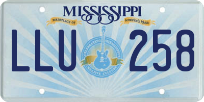 MS license plate LLU258