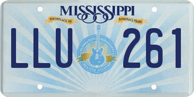 MS license plate LLU261