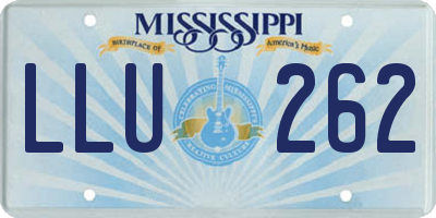 MS license plate LLU262