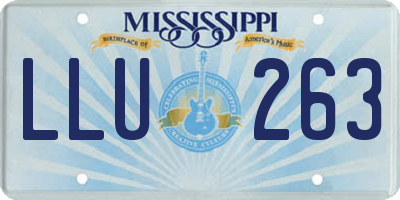 MS license plate LLU263
