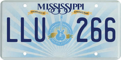 MS license plate LLU266