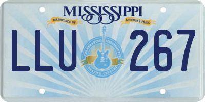 MS license plate LLU267