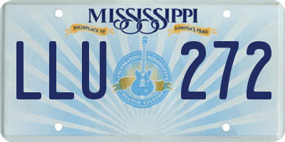 MS license plate LLU272
