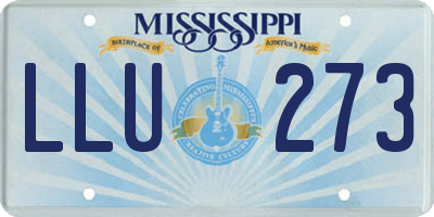 MS license plate LLU273