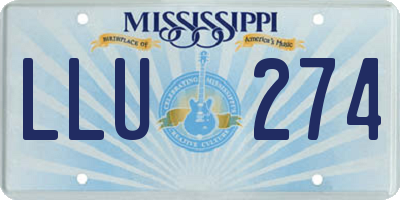MS license plate LLU274