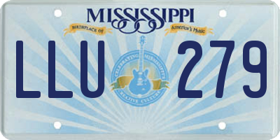 MS license plate LLU279