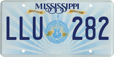 MS license plate LLU282