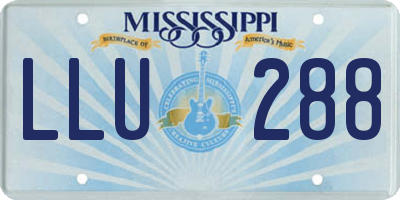 MS license plate LLU288