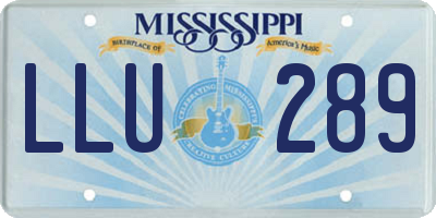 MS license plate LLU289