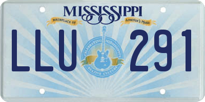 MS license plate LLU291