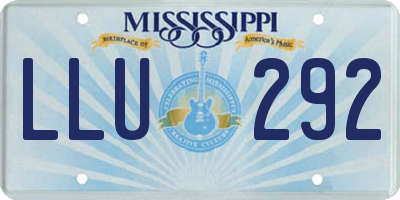 MS license plate LLU292