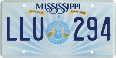 MS license plate LLU294