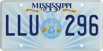 MS license plate LLU296