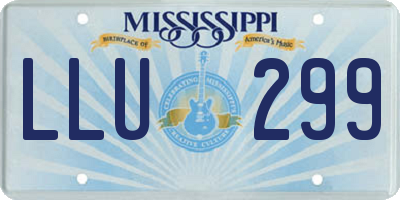 MS license plate LLU299