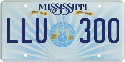 MS license plate LLU300