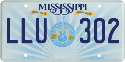MS license plate LLU302