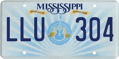 MS license plate LLU304