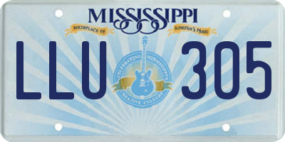 MS license plate LLU305