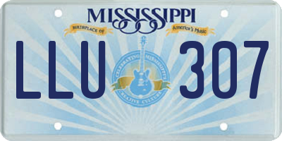 MS license plate LLU307