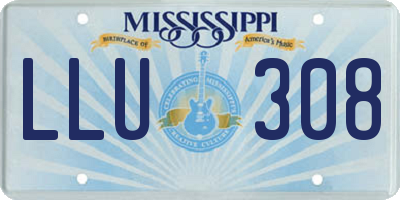 MS license plate LLU308
