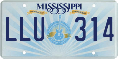 MS license plate LLU314