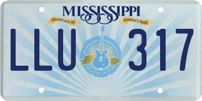 MS license plate LLU317