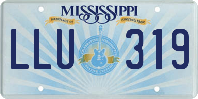 MS license plate LLU319