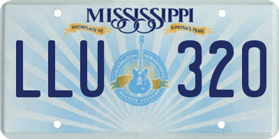 MS license plate LLU320