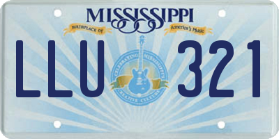 MS license plate LLU321