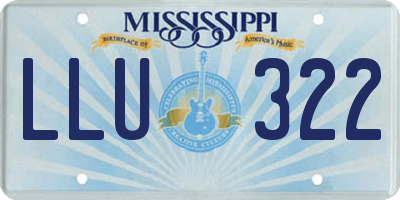 MS license plate LLU322