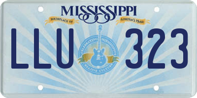 MS license plate LLU323