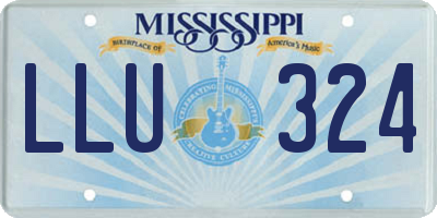 MS license plate LLU324
