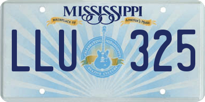 MS license plate LLU325