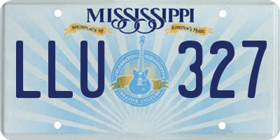 MS license plate LLU327