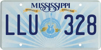 MS license plate LLU328