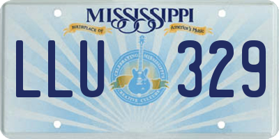 MS license plate LLU329