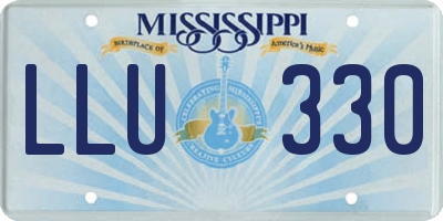MS license plate LLU330