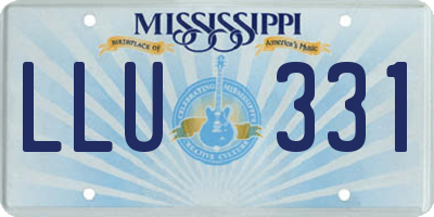 MS license plate LLU331