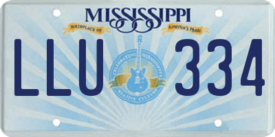 MS license plate LLU334