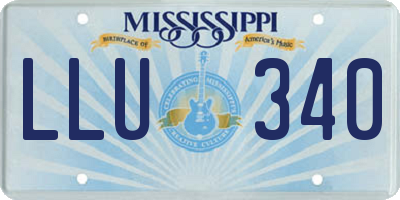 MS license plate LLU340