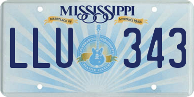 MS license plate LLU343