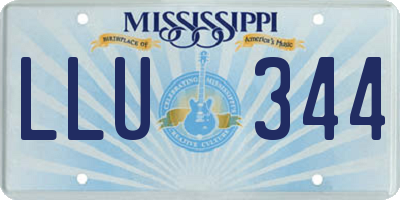 MS license plate LLU344