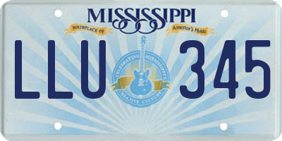 MS license plate LLU345