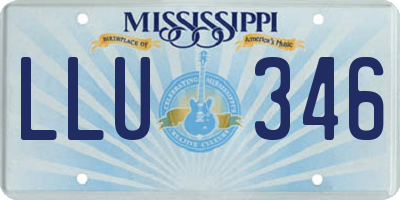MS license plate LLU346